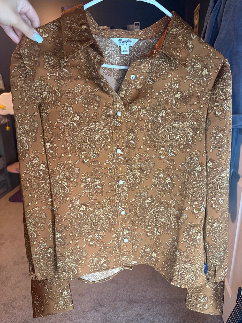 Wanderer Brown Paisley Button-Down Shirt
